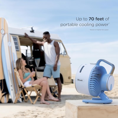 Shark FlexBreeze HydroGo Desk Fan, 5-Speed, Grey (FA052)
