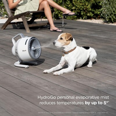 Shark FlexBreeze HydroGo Desk Fan, 5-Speed, Grey (FA052)