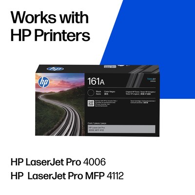 Original HP 161A Black TerraJet Toner Cartridge (W1610A), Print Up to 3,000 Pages