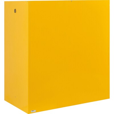 Global Industrial 110 Gallon Drum Storage Safety Cabinet with Rollers, Manual Close