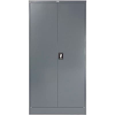 Global Industrial 72"H Steel Storage Cabinet with 4 Shelves, Gray (237635GY)