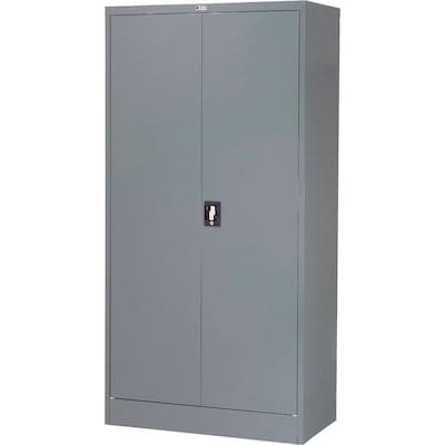 Global Industrial 72"H Steel Storage Cabinet with 4 Shelves, Gray (237635GY)