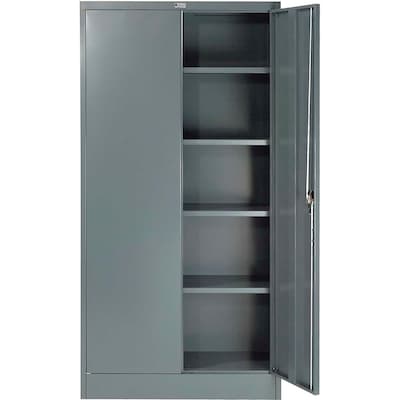 Global Industrial 72"H Steel Storage Cabinet with 4 Shelves, Gray (237635GY)