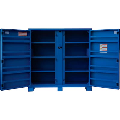 Global Industrial Jobsite Cabinet, 2 Doors, 52 Cu. Ft., Steel, Blue (133724)
