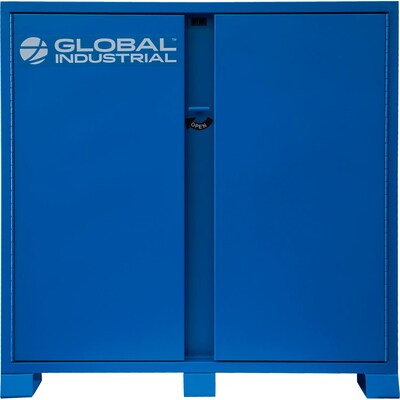 Global Industrial Jobsite Cabinet, 2 Doors, 52 Cu. Ft., Steel, Blue (133724)
