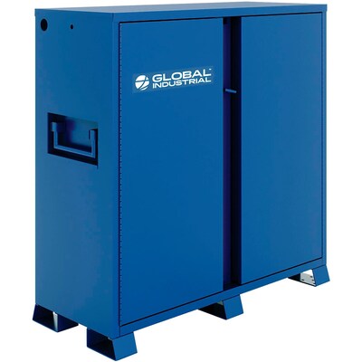 Global Industrial Jobsite Cabinet, 2 Doors, 52 Cu. Ft., Steel, Blue (133724)