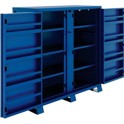 Global Industrial Jobsite Cabinet, 2 Doors, 52 Cu. Ft., Steel, Blue (133724)