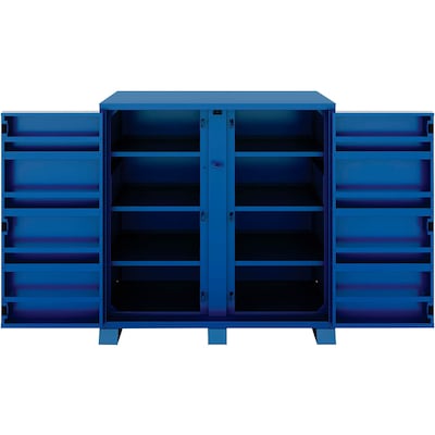 Global Industrial Jobsite Cabinet, 2 Doors, 52 Cu. Ft., Steel, Blue (133724)