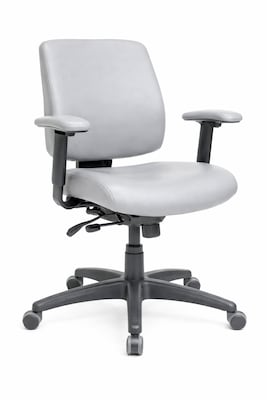 Tempur-Pedic Ergonomic Vinyl Swivel Task Chair, Light Grey (TP-HCMBSTMDLLGR)