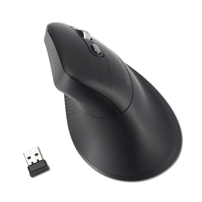 Kensington Pro Fit Ergo Wireless Vertical Bluetooth & USB Mouse, Black (K72484NA)