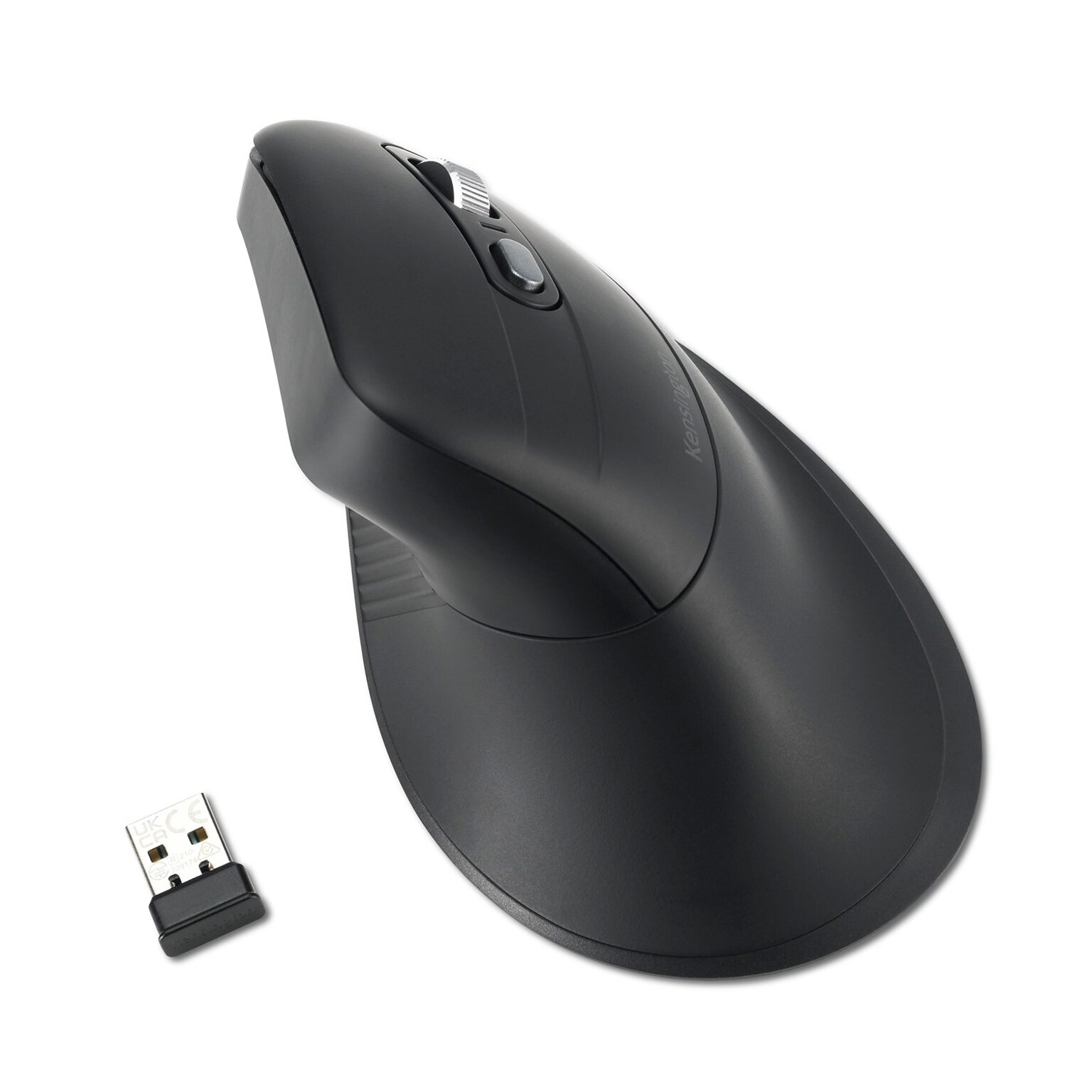 Kensington Pro Fit Ergo Wireless Vertical Bluetooth & USB Mouse, Black (K72484NA)