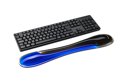 Kensington Slim Duo Non-Skid Gel Keyboard Wrist Rest, Blue/Black (K62441WW)