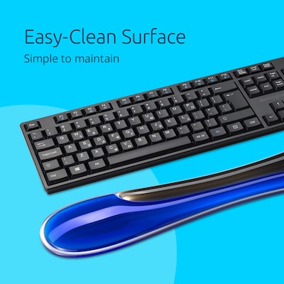 Kensington Slim Duo Non-Skid Gel Keyboard Wrist Rest, Blue/Black (K62441WW)