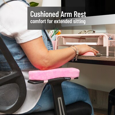 Mind Reader Air-Cloud Memory Foam Armrest Pads, Pink (AREST2-PNK)