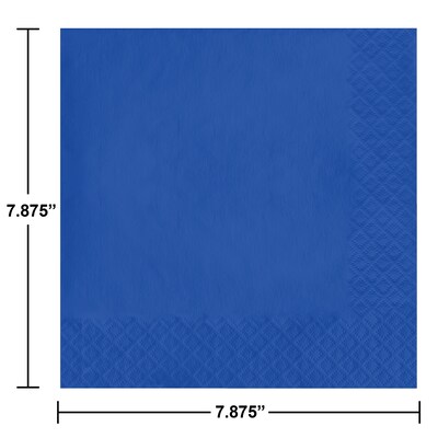 Creative Converting Touch of Color Dinner Napkin, 3-ply, Cobalt Blue, 250 Napkins/Carton (593147B)