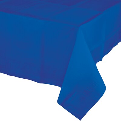 Creative Converting Touch of Color 108 in. x 54 in. Paper Table Covers, Cobalt Blue, 6/Pack (713147)