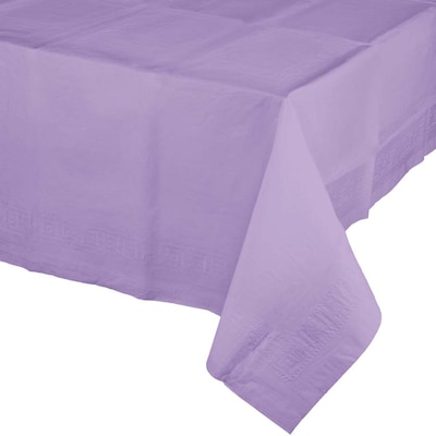 Touch of Color 88 x 44 Paper Table Cover, Luscious Lavender, 6/Pack (710212)