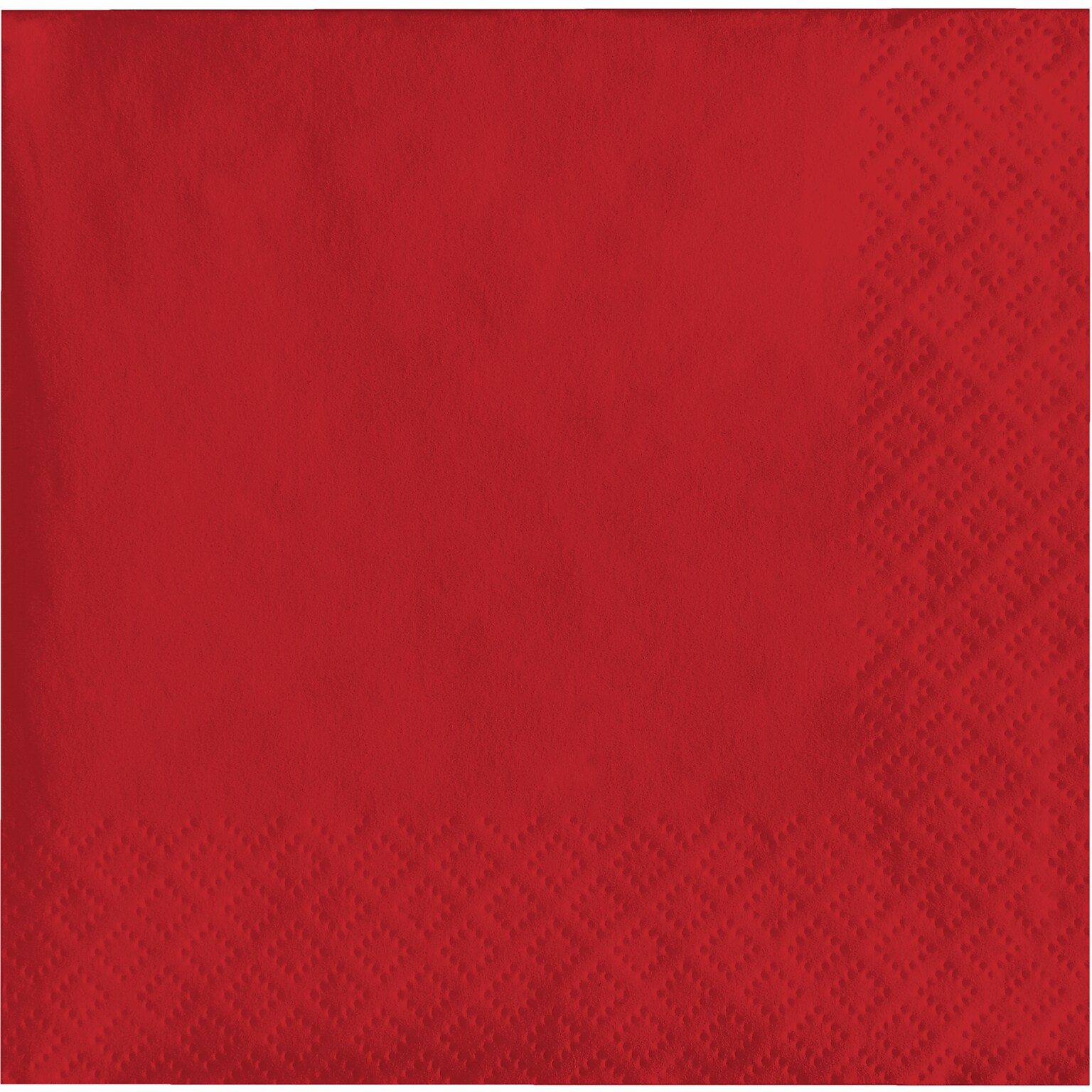 Creative Converting Touch of Color Beverage Napkin, 3-ply, Classic Red, 500 Napkins/Carton (571031B)