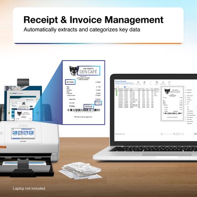 Epson RapidReceipt RR-620W Wireless Desktop Color Duplex Receipt and Document Scanner (B11B288203)