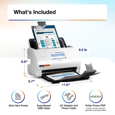Epson RapidReceipt RR-620W Wireless Desktop Color Duplex Receipt and Document Scanner (B11B288203)