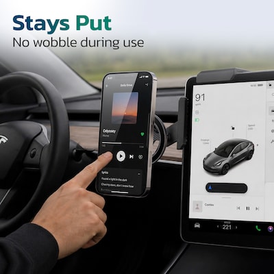 Purely F40 Magnetic Car Phone Mount for Dashboard Screens up to 0.7", Adjustable Arm Holder, Black (PSHF40BK)