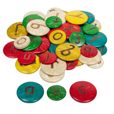 Ready2Learn Lowercase Coconut Letters, Assorted Colors (CE-10005)