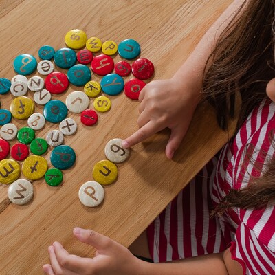 Ready2Learn Lowercase Coconut Letters, Assorted Colors (CE-10005)