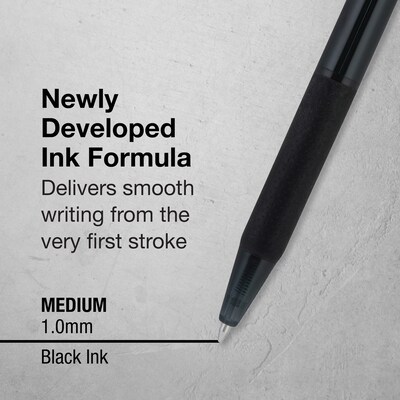 Pilot BP1-RT Retractable Ballpoint Pens, Medium Point, 1.0mm, Black Ink, Dozen (BPR--BLKM)