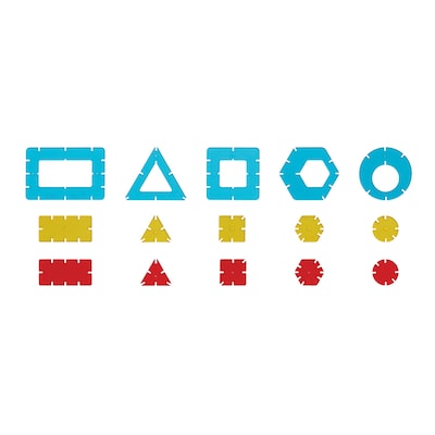 Edx Education Interlocking GeoShapes, Assorted Colors (CTU50132)