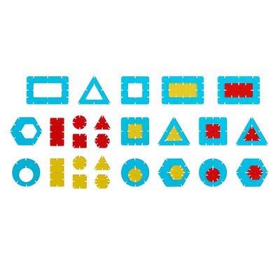 Edx Education Interlocking GeoShapes, Assorted Colors (CTU50132)