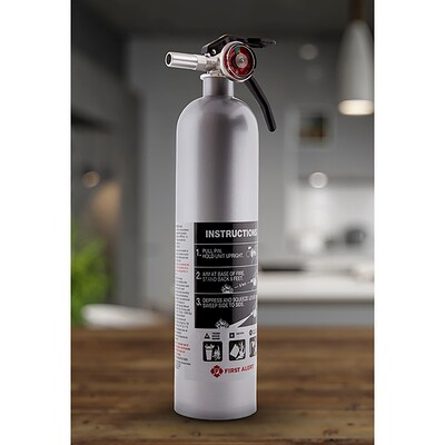 First Alert Rechargeable UL Rated Home Dry Chemical Fire Extinguisher, Class 1-A:10-B:C, 2.4 lb., 4/Pack (KITFATDHOME1)