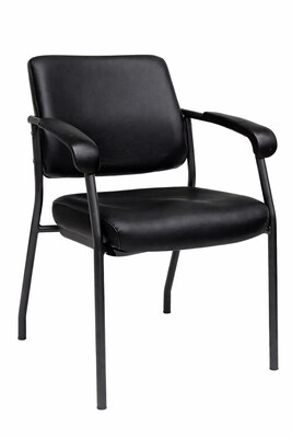 Tempur-Pedic Healthcare Vinyl Guest Chair, Black, 2/Pack (TP-HCGTMBDLBLK)