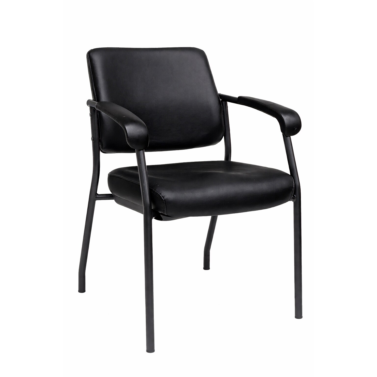 Tempur-Pedic Healthcare Vinyl Guest Chair, Black, 2/Pack (TP-HCGTMBDLBLK)