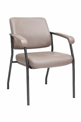 Tempur-Pedic Healthcare Vinyl Guest Chair, Dark Grey, 2/Pack (TP-HCGTMBDLDGR)