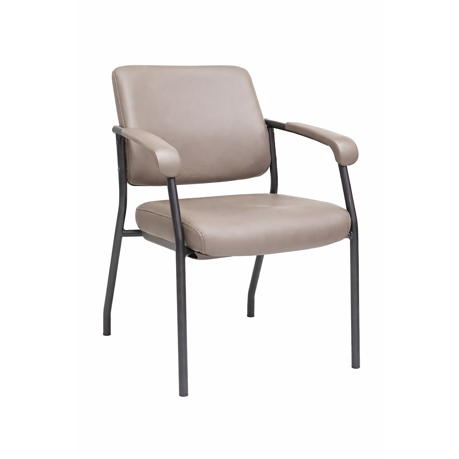 Tempur-Pedic Healthcare Vinyl Guest Chair, Dark Grey, 2/Pack (TP-HCGTMBDLDGR)