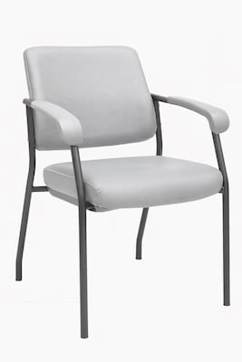 Tempur-Pedic Healthcare Vinyl Guest Chair, Light Grey, 2/Pack (TP-HCGTMBDLLGR)