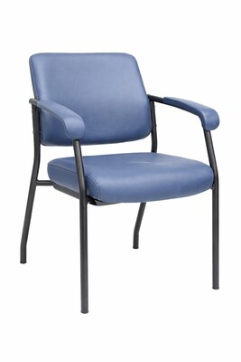 Tempur-Pedic Healthcare Vinyl Guest Chair, Blue, 2/Pack (TP-HCGTMBDLBLU)