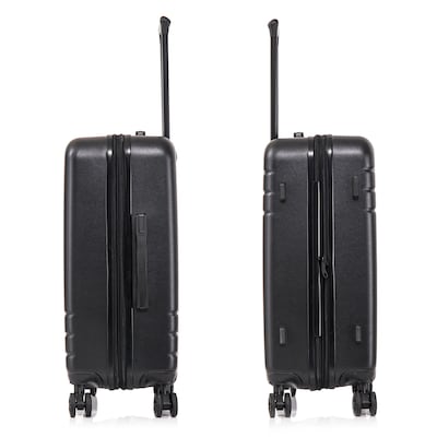 DUKAP ZAHAV 25.78" Hardside Suitcase, 4-Wheeled Spinner, TSA Checkpoint Friendly, Black (DKZAH00M-BLK)