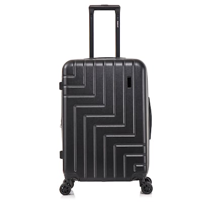DUKAP ZAHAV 25.78" Hardside Suitcase, 4-Wheeled Spinner, TSA Checkpoint Friendly, Black (DKZAH00M-BLK)