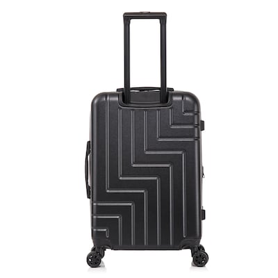 DUKAP ZAHAV 25.78" Hardside Suitcase, 4-Wheeled Spinner, TSA Checkpoint Friendly, Black (DKZAH00M-BLK)