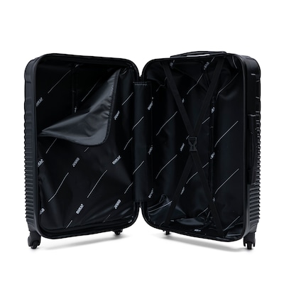DUKAP Inception 4-Piece Hardside Spinner Carry-On Luggage Set, TSA Checkpoint Friendly, Black (DKINCSMLXL-BLK)