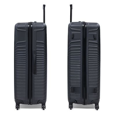 DUKAP Inception 4-Piece Hardside Spinner Carry-On Luggage Set, TSA Checkpoint Friendly, Black (DKINCSMLXL-BLK)