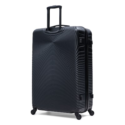 DUKAP Inception 4-Piece Hardside Spinner Carry-On Luggage Set, TSA Checkpoint Friendly, Black (DKINCSMLXL-BLK)