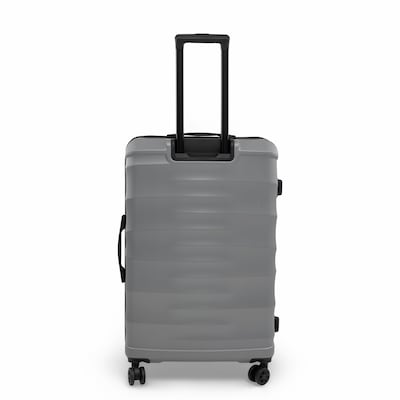 DUKAP RAV 3-Piece Hardside Spinner Luggage Set, TSA Checkpoint Friendly, Silver (DKRAVSML-SIL)