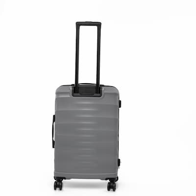 DUKAP RAV 25.59" Hardside Suitcase, 4-Wheeled Spinner, TSA Checkpoint Friendly, Silver (DKRAV00M-SIL)
