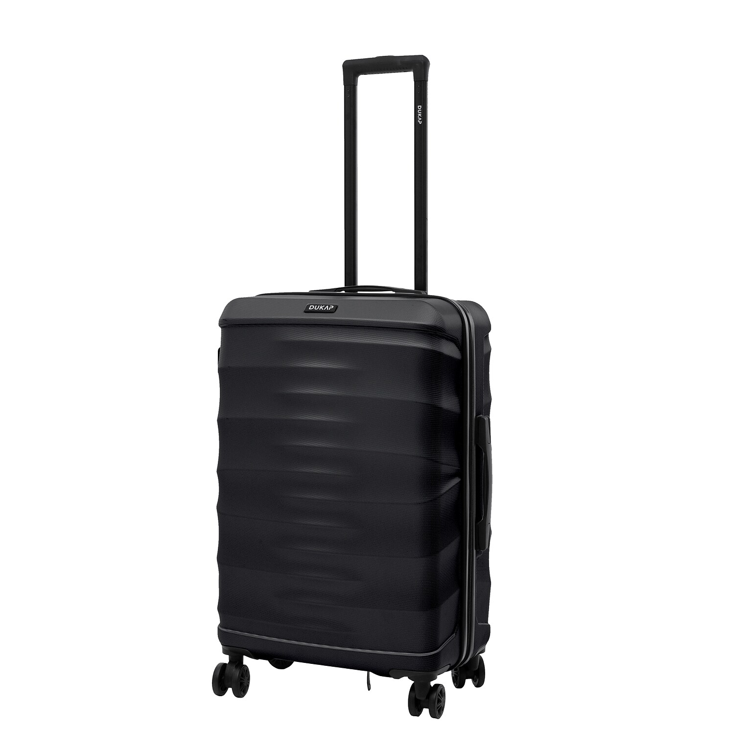 DUKAP RAV 25.59 Hardside Suitcase, 4-Wheeled Spinner, TSA Checkpoint Friendly, Black (DKRAV00M-BLK)