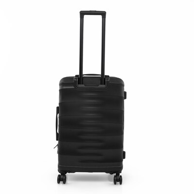 DUKAP RAV 25.59" Hardside Suitcase, 4-Wheeled Spinner, TSA Checkpoint Friendly, Black (DKRAV00M-BLK)