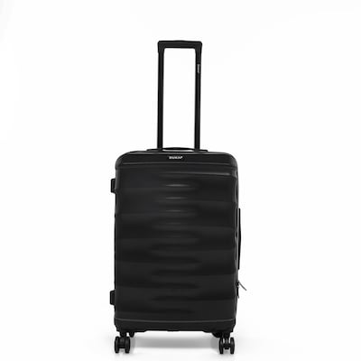 DUKAP RAV 25.59" Hardside Suitcase, 4-Wheeled Spinner, TSA Checkpoint Friendly, Black (DKRAV00M-BLK)