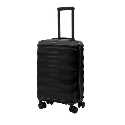DUKAP RAV 2 Hardside Carry-On Suitcase, 4-Wheeled Spinner, TSA Checkpoint Friendly, Black (DKRAV00S-BLK)