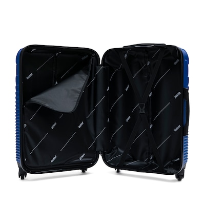 DUKAP Inception 4-Piece Hardside Spinner Carry-On Luggage Set, TSA Checkpoint Friendly, Blue (DKINCSMLXL-BLU)